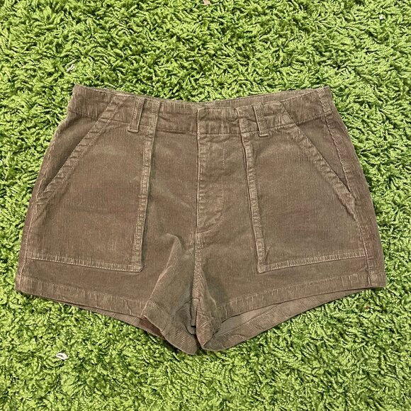 Forever 21 green corduroy shorts size large - Picture 1 of 3